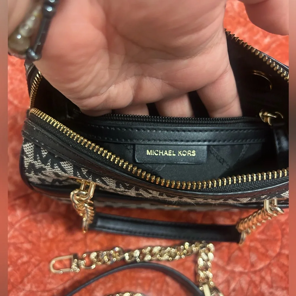 Michael Kors Blaire Extra-Small Logo Satchel in black - Picture 9 of 12